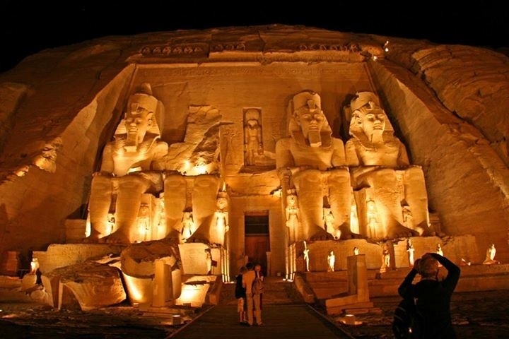 The Temple of Rameses II At Night The Temple of Rameses II At Night